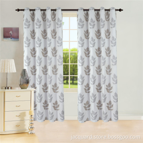 Morden Leave Design Jacquard Curtain